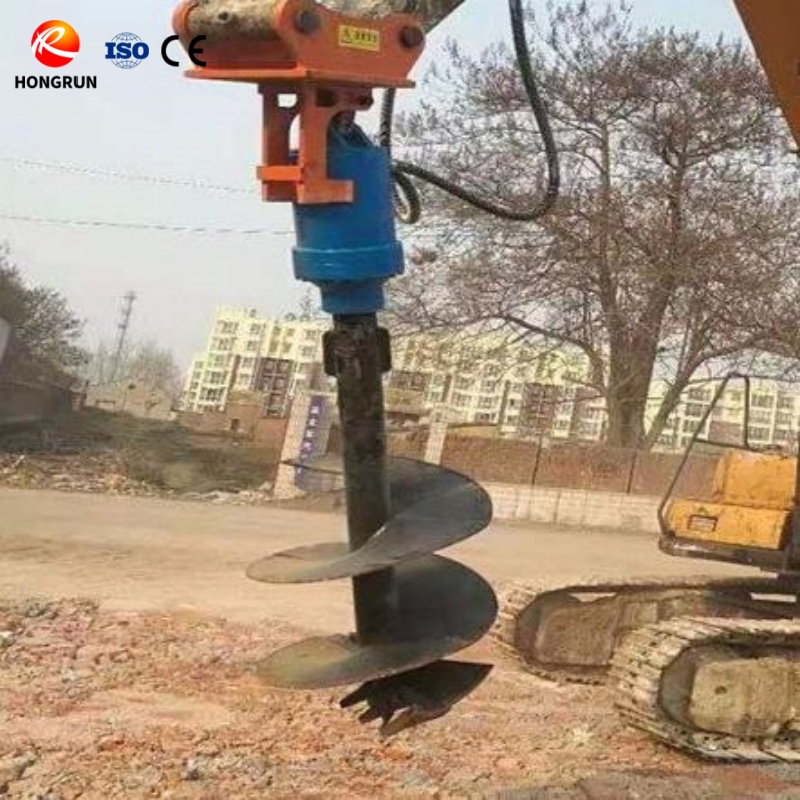 Auger yang Dipasang di Excavator