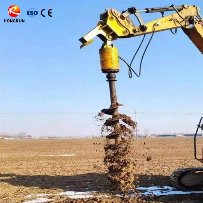 Auger yang Dipasang di Excavator