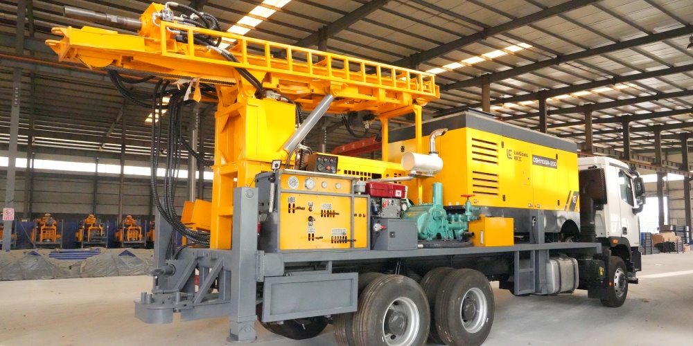 Perceuse pneumatique montée sur véhicule